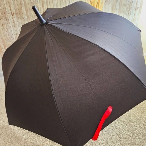 TUMI large unisex umbrella black and red - Picture 3 of 8